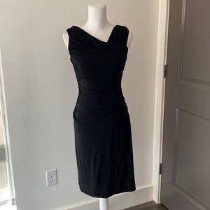 Heidi Weisel Black Cowl Neck Cocktail Dress